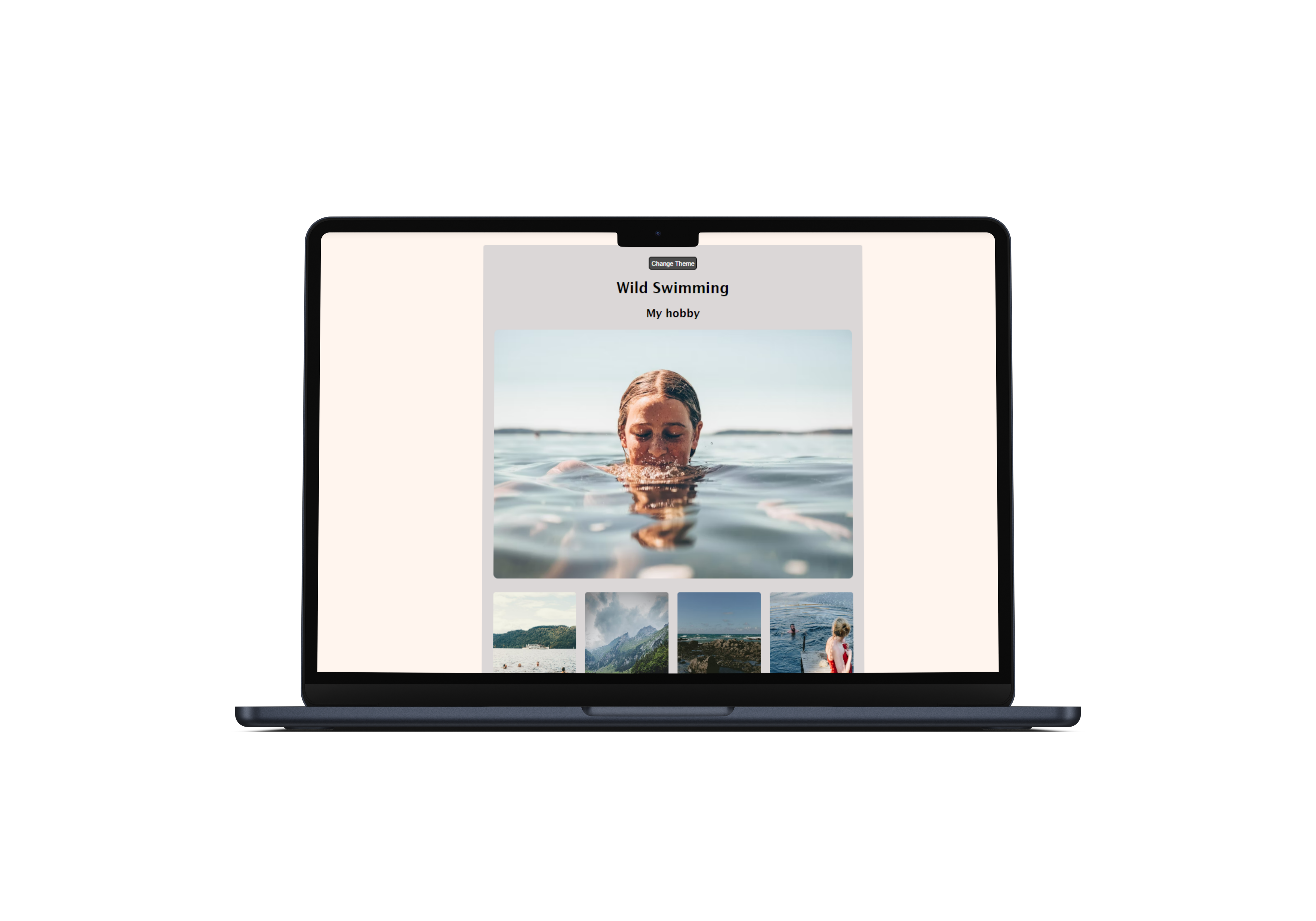 wild swimming landing page preview